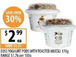 Supabarn Eoss yoghurt pods with toasted muesli offer