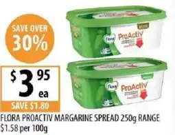 Supabarn Flora proactiv margarine spread range offer