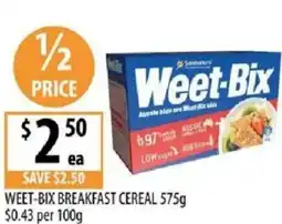 Supabarn Weet-bix breakfast cereal offer