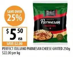 Supabarn Perfect italiano parmesan cheese grated offer