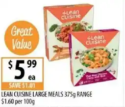 Supabarn Lean cuisine large meals range offer