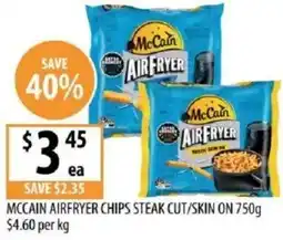 Supabarn Mccain airfryer chips steak cut/skin on offer