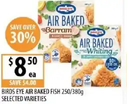 Supabarn Birds eye air baked fish selected varieties offer