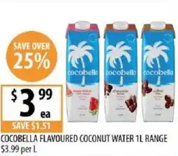 Supabarn Cocobella flavoured coconut water range offer