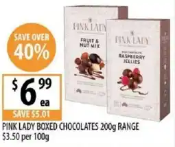 Supabarn Pink lady boxed chocolates range offer