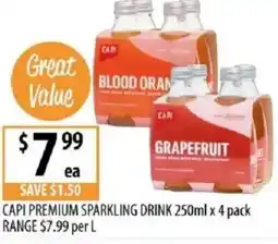 Supabarn Capi premium sparkling drink range offer