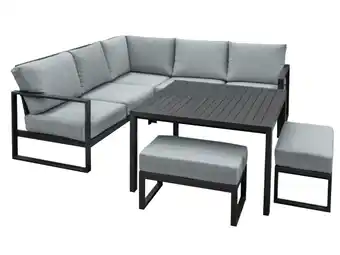 Stratco Sunscape madrid 5 piece aluminium corner dining lounge offer
