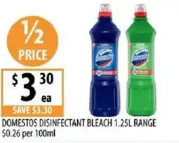 Supabarn Domestos disinfectant bleach range offer