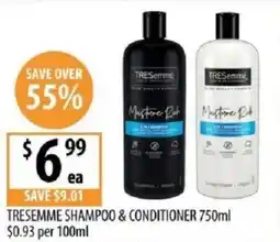 Supabarn Tresemme shampoo & conditioner offer