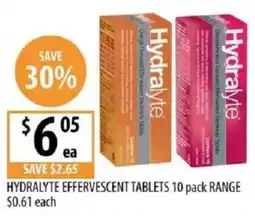 Supabarn Hydralyte effervescent tablets range offer