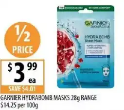Supabarn Garnier hydrabomb masks range offer