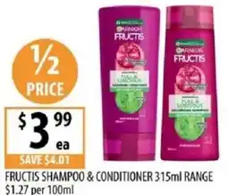 Supabarn Fructis shampoo & conditioner range offer