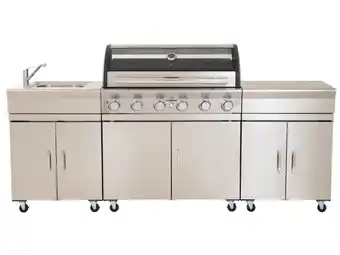 Stratco Gasmate avenir 6 burner stainless steel bbq kitchen offer