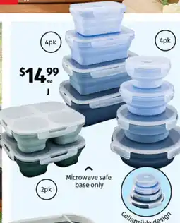 ALDI Collapsible food containers offer
