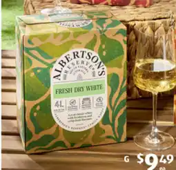 ALDI Albertson's reserve dry white cask offer