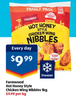 ALDI Farmwood hot honey style chicken wing nibbles offer