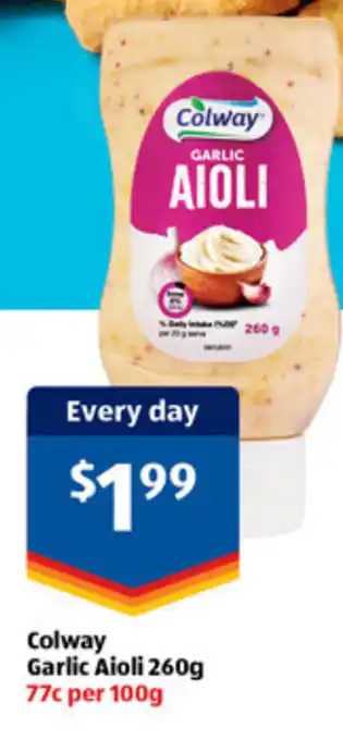 ALDI Colway garlic aioli offer