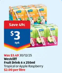 ALDI Westcliff fruit drink offer
