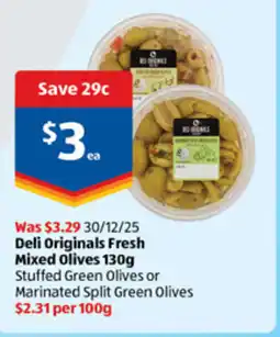 ALDI Deli originals fresh mixed olives offer