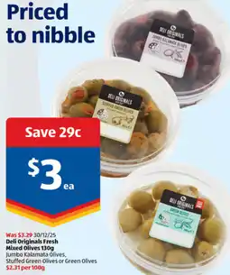 ALDI Deli originals fresh mixed olives offer