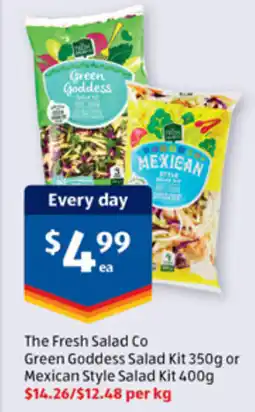 ALDI Green Goddess Salad Kit or Mexican Style Salad offer