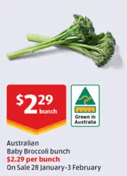 ALDI Australian Baby Broccoli bunch offer