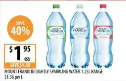 Supabarn Mount franklin lightly sparkling water range offer