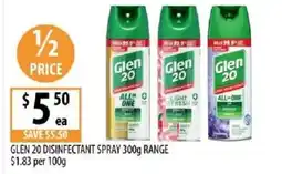 Supabarn Glen 20 disinfectant spray range offer