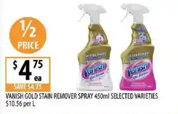Supabarn Vanish gold stain remover spray offer