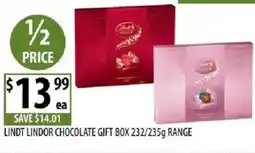Supabarn Lindt lindor chocolate gift box range offer