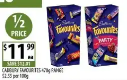 Supabarn Cadbury favourites range offer