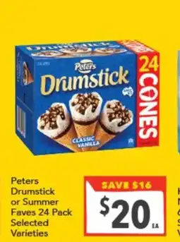Supa Valu Peters drumstick or summer faves offer
