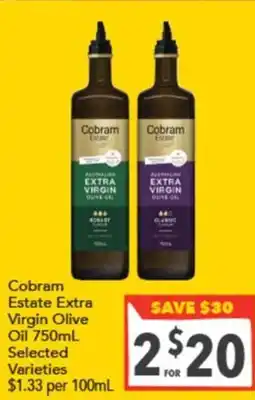 Supa Valu Cobram estate extra virgin olive oil offer