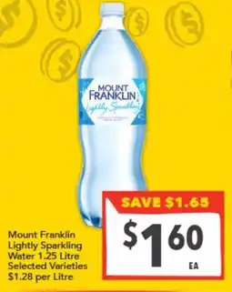 Supa Valu Mount franklin lightly sparkling water offer