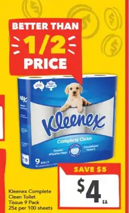 Supa Valu Kleenex complete clean toilet tissue offer