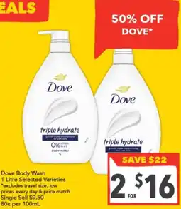 Supa Valu Dove body wash offer