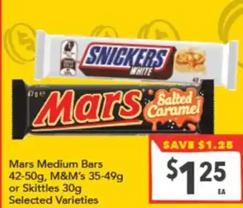 Supa Valu Mars medium bars offer