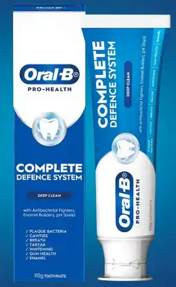 IGA Oral‑B Pro‑Health Complete Defence System Deep Clean Toothpaste offer