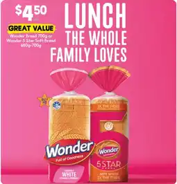Drakes Wonder Bread or Wonder 5 Star Soft Bread offer