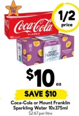 Drakes Coca-Cola or Mount Franklin Sparkling Water offer