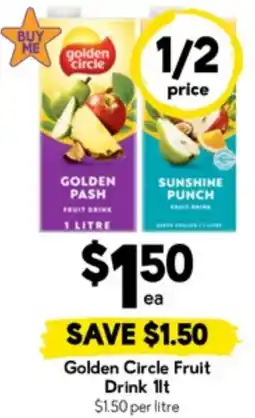 Drakes Golden Circle Fruit Drink offer