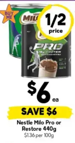 Drakes Nestle Milo Pro or Restore offer