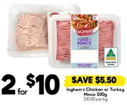 Drakes Ingham's Chicken or Turkey Mince offer