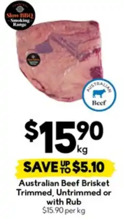 Drakes Australian Beef Brisket Trimmed, Untrimmed or with Rub offer