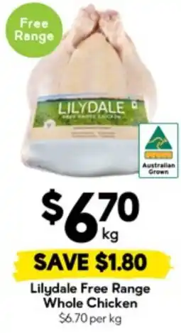 Drakes Lilydale Free Range Whole Chicken offer