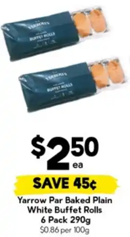 Drakes Yarrow Par Baked Plain White Buffet Rolls offer
