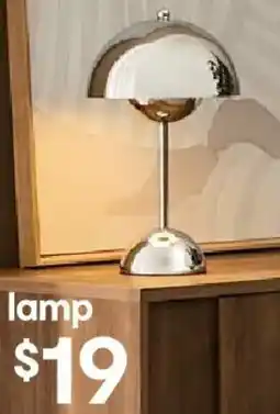 Kmart Nico Portable Rechargeable Lamp - Chrome offer