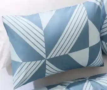 Zac Quilt Cover Set - Queen Bed, Blue