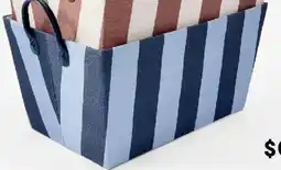 Kmart Tapered Basket - Blue Stripe offer