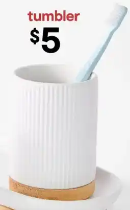 Kmart Bamboo and Linear Tumbler offer